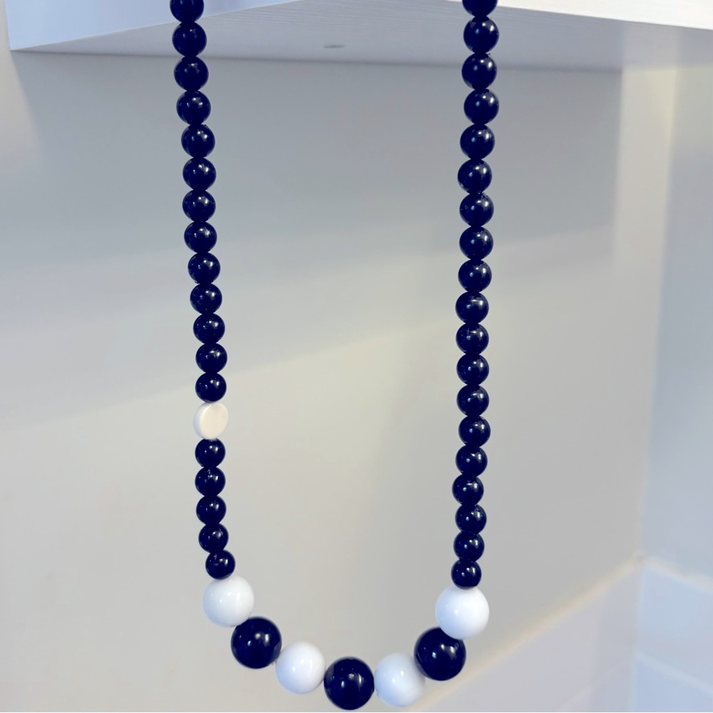Black and white beaded necklace
